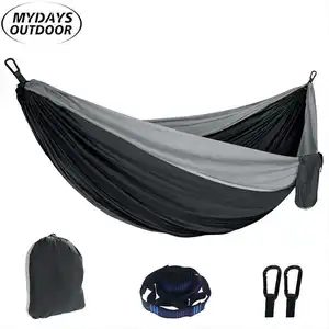 Mydays Outdoor Wholesale Portatiles personnalisés Hamac de camping suspendu en nylon pour les voyageurs Beach Goers Tent Campers