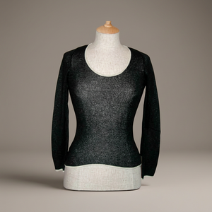 Pull en cachemire d'hiver tricoté plat anti-boulochage à col rond, tissu Lotus LC 042, manches longues - Product Image 3