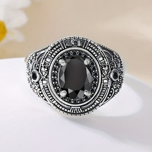Anello Vintage Bohemien con Zirconi Intarsiati da Donna, Gioiello Elegante e alla Moda - Product Image 5