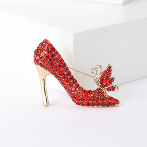 Broches de luxe en alliage plaqué or pour chaussures à talons hauts ornées de diamants, broche de mariage pour femme - Product Image 6