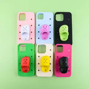 hot selling high quality soft pvc phone case for shoe charms diy by yourself 15pro max phone case