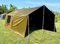 Tente de glamping gonflable de luxe WL Nature Green, dôme, quatre saisons, résistante aux UV, imperméable, tissu en coton TC Tech, pour 3-4 personnes