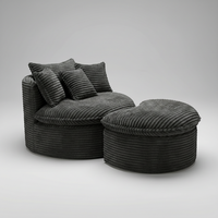 Canapé en mousse compressée, salon minimaliste, canapé une place, sans structure en bois, chaise confortable en nuage, appartement, hôtel, pliable