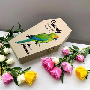 Kişiselleştirilmiş <span class=keywords><strong>Pet</strong></span> anıt Urn kediler için el işi ahşap kül konteyner/köpekler DIY resim hatıra kutusu - Product Image 4