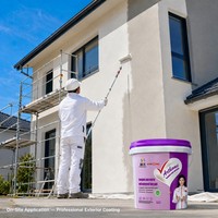 Pintura de Látex Impermeable para Exteriores Arthome, Revestimiento Nano Inorgánico para Fachadas de Edificios
