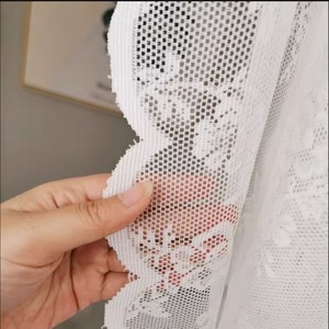 Rideaux en dentelle transparents blancs à motif floral, installation sur tringle, modernes et simples, pour salon, en fibre de polyester, semi-occultants, 40-70 - Product Image 2