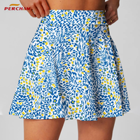 Jupe-short de golf et de tennis plissée taille haute pour femme, avec logo personnalisé, en polyester et élasthanne, extensible dans quatre directions, séchage rapide, avec short intégré