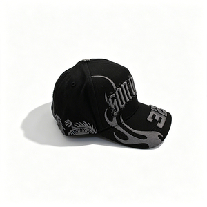 En stock Gorra de béisbol personalizada de 5 paneles con visera ancha de gamuza tipo camionero X CT con diamantes de imitación cromados Baez <span class=keywords><strong>Capsa</strong></span> - Product Image 2