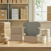 Boîte d'expédition en carton ondulé certifiée durable et écologique AT PACK pour vêtements et chaussettes, recyclable, avec logo personnalisé en relief