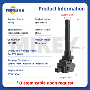 Bobina di Accensione MIKEYA 1215BN per Motori BYD F3 G3 Foton Midi Zotye 2008 <span class=keywords><strong>5008</strong></span>, Ricambio Auto F01R00A045 BYD473QA 4G13 4G16 4G13 4G15 - Product Image 2