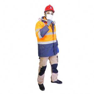 Veste réfléchissante durable Veste de travail en polyester pour hommes, imperméable et antistatique - Product Image 4