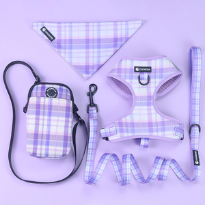 Set tali anjing desainer Bulldog Perancis, Harness anjing cetak kustom kerah anjing perlengkapan hewan peliharaan - Product Image 3