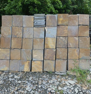 Revestimiento de Pared de Pizarra Natural Beige Oxidado Mixto para Exteriores, Adoquín para Patio - Product Image 2