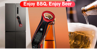 Termometer Makanan Akurasi Tinggi All One, Pembacaan 3 Detik, Tahan Air IP67, Probe Lipat, Layar LCD, Pembuka Botol Plastik untuk BBQ