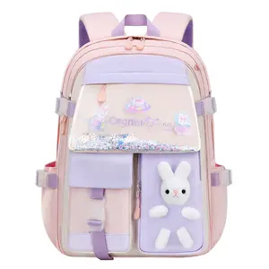 Atacado Mochila Escolar Bonito Viagem Nylon Zipper Sacos De Escola De Grande Capacidade Para Meninas