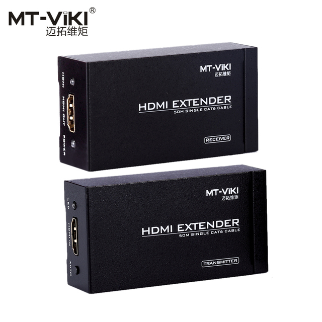 1080p HDMI Extender Over Cat5e 60m, MT-VIKI HDMI Transmitter and Receiver + Power Adapter
