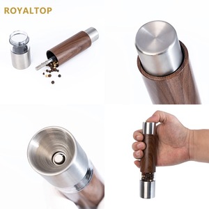 Moulin à sel et poivre portable en acier inoxydable, <span class=keywords><strong>mini</strong></span> broyeur à sel grossier et poivre noir à pression pour le <span class=keywords><strong>camping</strong></span> - Product Image 6