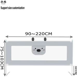 Barrières de lit réglables en hauteur, tissu Oxford respirant et doux, cadre métallique certifié CE, longueur OEM 90-220 <span class=keywords><strong>cm</strong></span> - Product Image 2