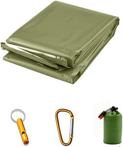 Paquete de <span class=keywords><strong>4</strong></span> Mantas de Emergencia Extra Grande Térmica Mylar Foil Space Green Manta Hojas de Calor para Senderismo al Aire Libre Supervivencia Primeros Auxilios - Product Image 2