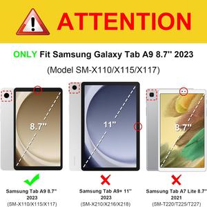 Étui de tablette en TPU antichoc pour Samsung Galaxy Tab A9 Plus 2023 X210/X216/X218 Housse de tablette transparente noire - Product Image 3