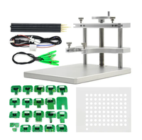 Tableau BDM en Aluminium de Haute Qualité avec LED pour Programmeur ECU BDM100 + Kit de 22 Sondes Adaptateurs BDM FGTECH V54, Outil de Reprogrammation de Puces ECU