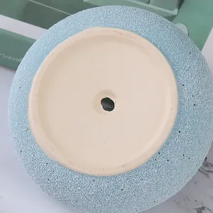 Benutzer definierte Indoor Small Cactus Sukkulente Matte Keramik Pflanz gefäß mit Loch