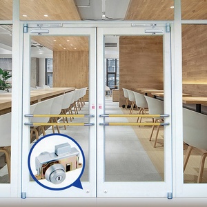 An ninh cao cửa dưới đóng thiết bị thép không gỉ đôi khóa chốt khóa mà không cần xử lý cho khung nhôm tầng - Product Image 2