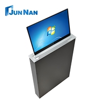 Sistema de Videoconferencia de Audio y Video sin Papel para Oficina de 15.6 Pulgadas, Escritorio Retráctil Motorizado Oculto, Elevador de Monitor LCD con Micrófono