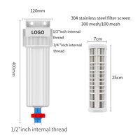 Système commercial de pré-filtration d'eau pour toute la maison, filtration des sédiments pour eau du robinet et eau de puits, filtre en acier inoxydable