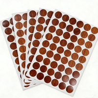 Autocollant adhésif en PVC pour vis de meubles - Autocollant pour trou de vis imperméable couleur bois