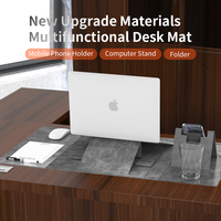 Tapis de bureau en cuir Pu multifonctionnel pliable et personnalisé avec support, vente en gros
