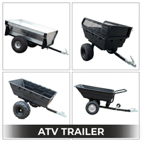 Remorque à benne basculante galvanisée pour ATV, pour le transport agricole, forestier et agricole