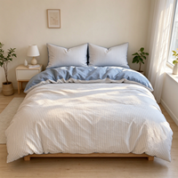 Parure de lit en polyester à imprimé géométrique, housse de couette en microfibre, motif abstrait minimaliste, pour la maison, l'hôtel, vente en gros
