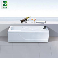 Baignoire autoportante en acrylique massif pour salle de bain, colorée, 1,7 m, pour hôtel