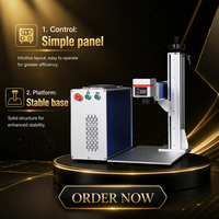 Machine de marquage laser à fibre fermée ZCLASER 20W 30W 50W pour la gravure de bijoux, refroidie par air, CNC avec prise en charge des formats DXF BMP AI DWG