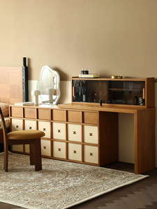 . Table de vanité rétro chinoise moderne en bois massif avec armoire à seau Esthétique <span class=keywords><strong>orientale</strong></span> pour chambre à coucher principale - Product Image 1