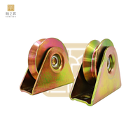 Poulie à rouleaux en fer robuste 80mm V rainure porte roue avec support porte coulissante piste à rouleaux pour entrepôt villa