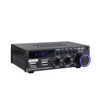 AS-22 Mini Hi-Fi numérique 900W bleu. Amplificateur de puissance sans fil pour voiture et maison, amplificateur audio pour haut-parleurs de subwoofer, FM AUX MP3