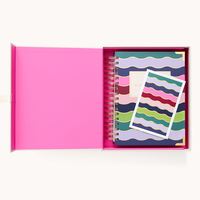 Agendas de Papel Ecológico A5 con Encuadernación Cosida a Caballo y Detalles en Dorado Rosa, Caja de Regalo de Lujo para Bodas, Planificador de Autocuidado