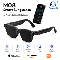 Gafas Inteligentes para Exteriores TeWeekAI M08, Cámara de 8MP, Grabadora de Video 1080P, Transferencia WiFi, Control Táctil, IP65, Batería de 300mAh, 7 Horas de Duración