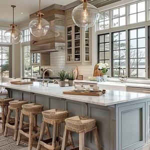 CBMmart пользовательские роскошные кухонные шкафы островная деревянная мебель роскошный стиль кухонный шкаф - Product Image 3