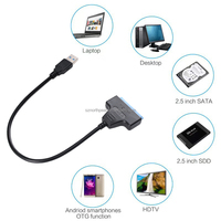 USB 3.0 convertitore di interfaccia per SATA a USB per 2.5 pollici HDD/SSD Patch Cord per disco rigido convertitore esterno cavo
