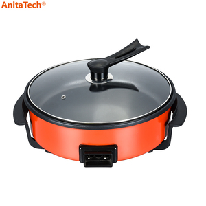 Sartén eléctrica antiadherente para <span class=keywords><strong>pizza</strong></span>, sartén eléctrica para hornear, plancha para pasteles, fiesta en casa, 1,2 L - Product Image 1