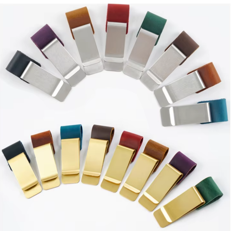 Genuine Leather Pen Holder Clip Loop