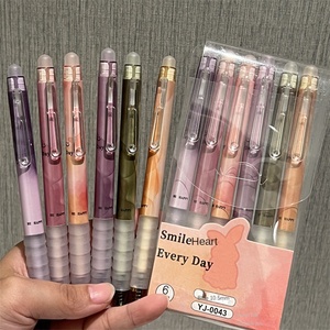 Baihang Press <strong>Erasable</strong> Gel <strong>Pen</strong> 0.5mm Plastic Crystal Blue/Pink/White Cartoon 0.5mm Writing Gel <strong>Pen</strong> - Product Image 4