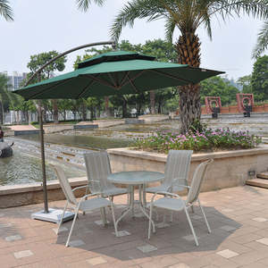 2025 esterno parasò estivo in acciaio giardino ombrellone antivento protezione solare con Base - Product Image 4