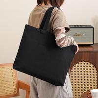 Sac fourre-tout esthétique en toile de coton solide de haute qualité, écologique, spacieux, léger, personnalisable, pour les trajets quotidiens et le shopping