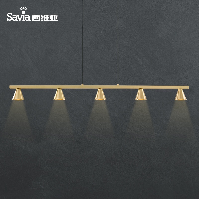 Современные дизайнерские потолочные люстры Savia LED 5xGU10 для кухни, медные, латунные, золотые подвесные светильники для столовой