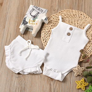 Conjunto de Verano para Bebé, 100% Algodón, Manga Corta, Mameluco para Bebé, Conjuntos de Vestidos para Niña, Conjuntos de Ropa para Niña - Product Image 3