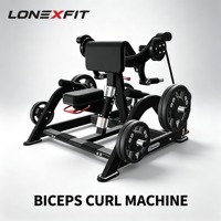 Machine à curls pour biceps à charge libre, pour curls preacher, entraînement unilatéral des bras, usage commercial en salle de sport et club de fitness